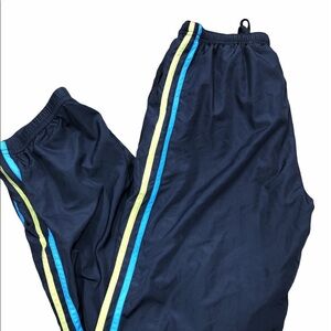 EVR size petite small navy blue striped joggers